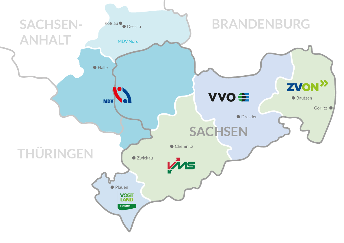 MDV und sächsische Verkehrsverbünde